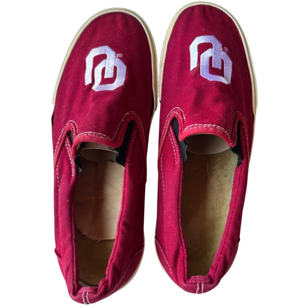 Forever Collectibles OK Sooner OU Canvas Sneakers Adult Unisex Size 9/9.5M-READ